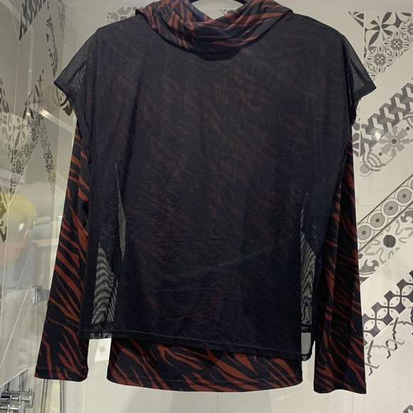 NWT🇨🇦Joseph Ribkoff TWO Tops:Mesh & Animal print - Picture 14 of 15